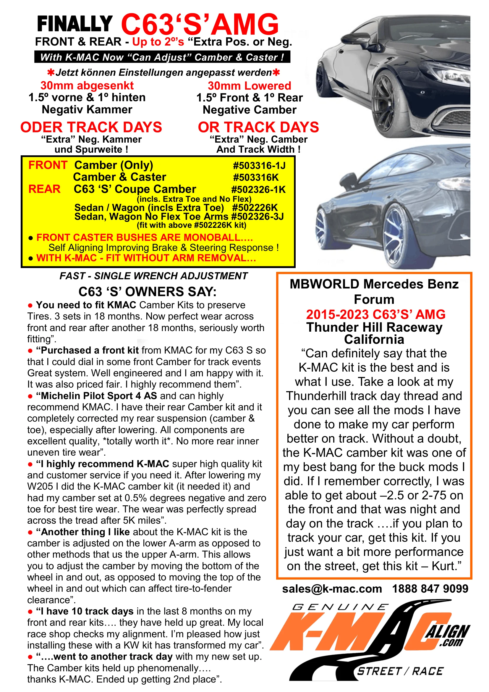 Mercedes-C63 Pamphlet 