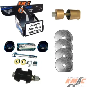 BMW <kv-pn-13>194616-6L</kv-pn-13> . Front <br/> <kv-Orange> ('17-'26) G05 F95 XM, G06 F96 X6M, G07/X </kv-Orange><br/> ( Pair ) <br/>Camber Inner Arm Adj. Bushes. Precise single wrench adjustment. Easily accessible (direct on alignment rack). Up to 2 deg’s extra Pos or Neg. Also uprated for tauter handling response. K-MAC - Designed so no special tools or need for arm removal !